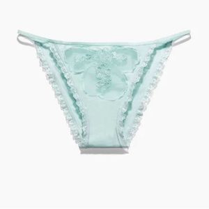 Savage Seashell Blue Peek Behind the Lace Panties ( Large) NWT